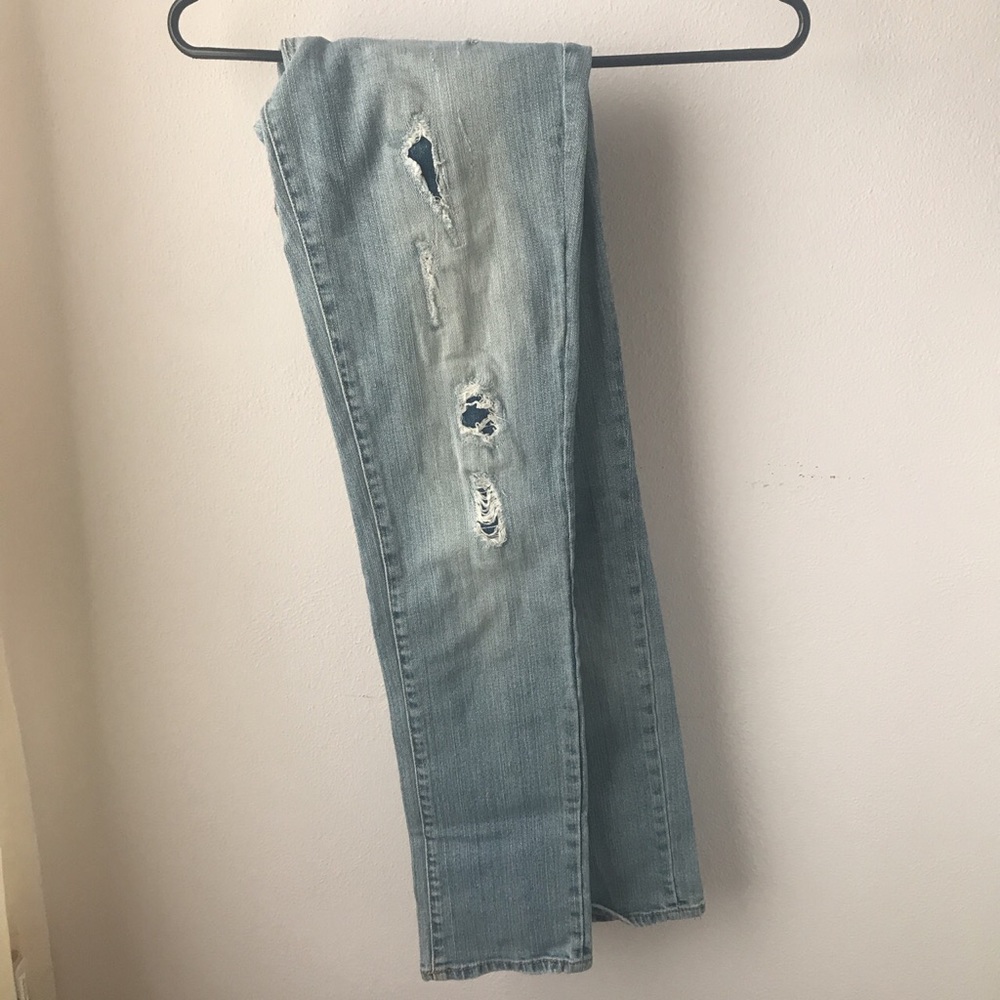 distressed jeans